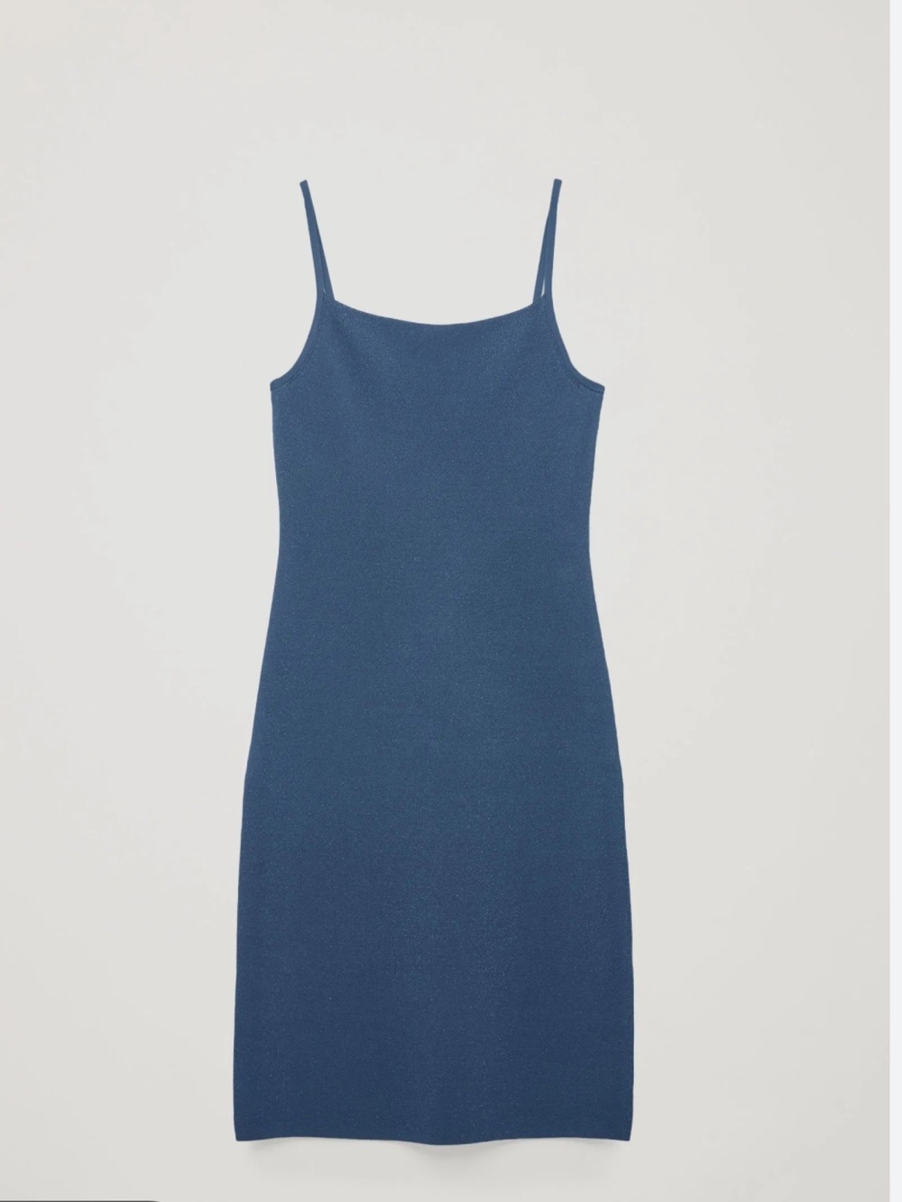 COS Textured Metallic Slip Dress
Blue Knit size XS
